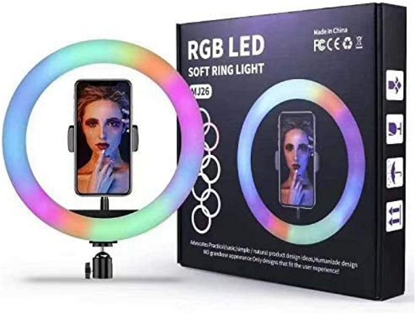 10" Rgb Ring Light With Mini Light Stand For Youtube | Photo-Shoot | Video Shoot | Live Stream